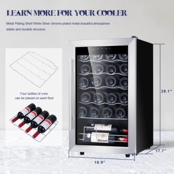 Kalamera Mini Fridge Wine Cooler for Home and Office