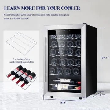 Kalamera Mini Fridge Wine Cooler for Home and Office