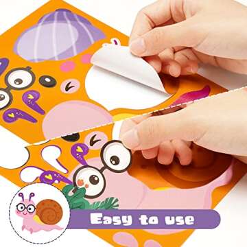 CY2SIDE 45pcs Make Your Own Bugs Stickers for Kids, Butterfly Beetle Bee Make a Face Stickers Games for School Rewards, Summer Insect Party Favor, DIY Mix and Match Bugs Summer Party Games