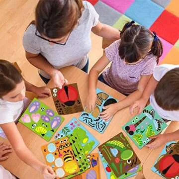 CY2SIDE 45pcs Make Your Own Bugs Stickers for Kids, Butterfly Beetle Bee Make a Face Stickers Games for School Rewards, Summer Insect Party Favor, DIY Mix and Match Bugs Summer Party Games