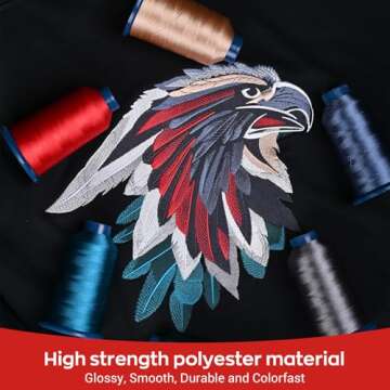 Richword 40 Colors Embroidery Thread Kit for All Machines