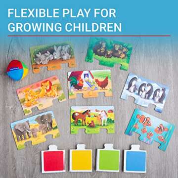 Ravensburger Hop, Waddle, Stomp! - Entertaining Animal Puzzle Game for Kids | Skill Development | En...