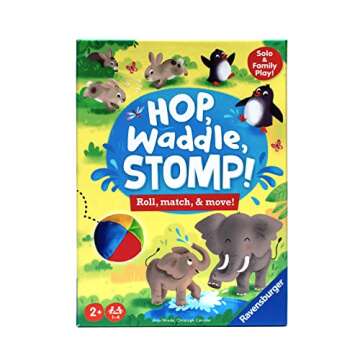 Ravensburger Hop, Waddle, Stomp! - Entertaining Animal Puzzle Game for Kids | Skill Development | Engaging Play | Trustworthy Quality | Ideal for Ages 2 and Up