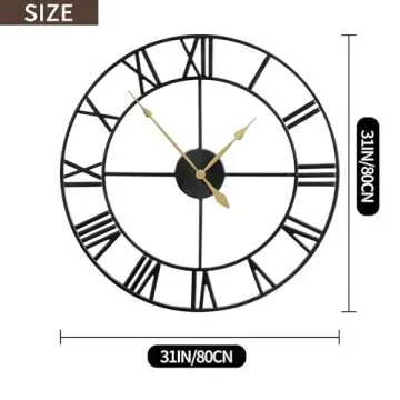 LEIKE 80CM Extra Large Wall Clock - Oversize Modern Decor