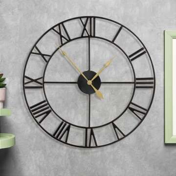 LEIKE 80CM Extra Large Wall Clock - Oversize Modern Decor