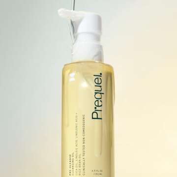 Prequel Skin Pre-Gleanse Oil Cleanser for Face. Double Cleansing Oil Skincare for Women with Cica and more. Non-Comedogenic Makeup Remover. Unscented Gentle Formula For All Skin Types. 6.5oz
