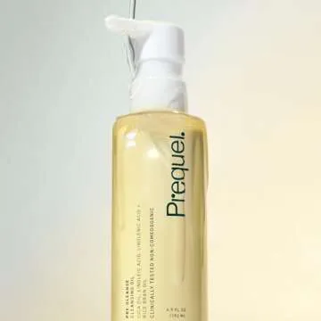 Prequel Skin Pre-Gleanse Oil Cleanser for Face. Double Cleansing Oil Skincare for Women with Cica and more. Non-Comedogenic Makeup Remover. Unscented Gentle Formula For All Skin Types. 6.5oz