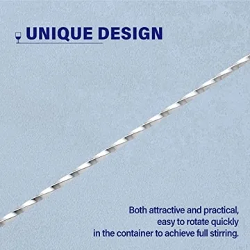 Briout Cocktail Mixing Spoons - Stylish 12" Stainless Steel Set