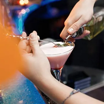 Briout Cocktail Mixing Spoons - Stylish 12" Stainless Steel Set