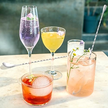 Briout Cocktail Mixing Spoons - Stylish 12" Stainless Steel Set