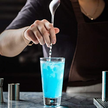 Briout Cocktail Mixing Spoons - Stylish 12" Stainless Steel Set