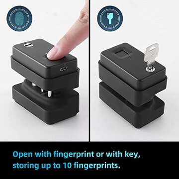 CENXIGO Biometric Trigger Lock for Pistols Gun Lock Fingerprint Quick Release Gun Trigger Lock for Handguns Revolvers