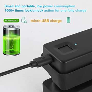 CENXIGO Biometric Trigger Lock for Pistols Gun Lock Fingerprint Quick Release Gun Trigger Lock for Handguns Revolvers