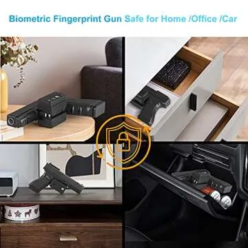 CENXIGO Biometric Trigger Lock for Pistols Gun Lock Fingerprint Quick Release Gun Trigger Lock for Handguns Revolvers