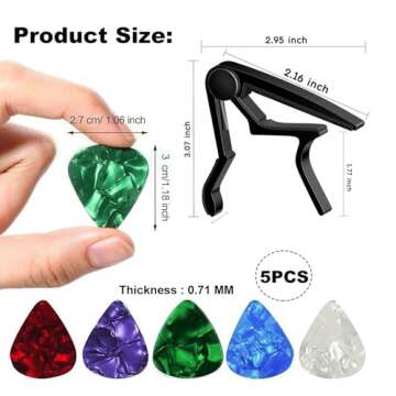 Guitar Capo for Acoustic and Electric Guitars - Black