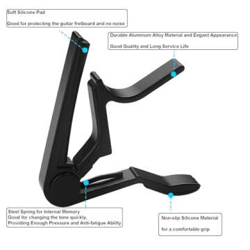 Guitar Capo for Acoustic and Electric Guitars - Black