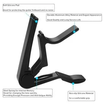 Guitar Capo for Acoustic and Electric Guitars - Black