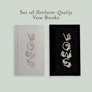 Our Wedding Vows: A Set of Heirloom-Quality Vow Books with Foil Accents and Hand-Drawn Illustrations...