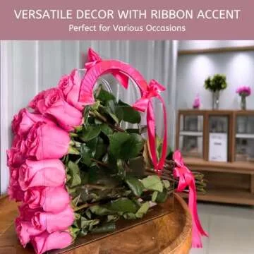 Foxegg 12 Flower Bags for Bouquets, Clear Gift Bag With Handles and Ribbon, Transparent Flower Wrapping Bag Flora Wrap Florist Supplies Packaging 11.8L*4.7W*15H Inch