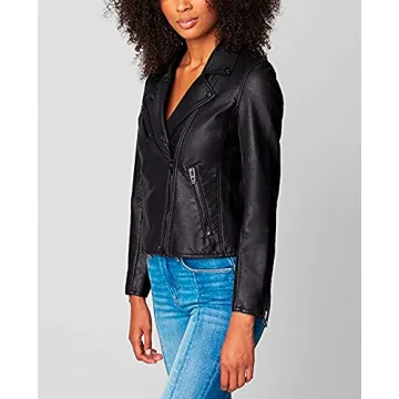 BLANKNYC Women's Moto Jacket - Chic Vegan Leather Style