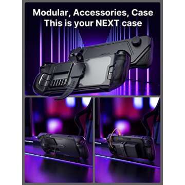 JSAUX PC0104 ModCase Compatible with Steam Deck, Steam Deck Case Comprehensive Protection Include De...