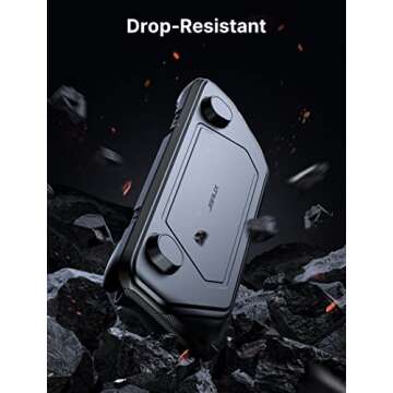 JSAUX PC0104 ModCase Compatible with Steam Deck, Steam Deck Case Comprehensive Protection Include Detachable Front Shell, Body Protective Shell, Metal Bracket and Strap - Basic Set