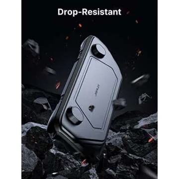 JSAUX PC0104 ModCase Compatible with Steam Deck, Steam Deck Case Comprehensive Protection Include Detachable Front Shell, Body Protective Shell, Metal Bracket and Strap - Basic Set