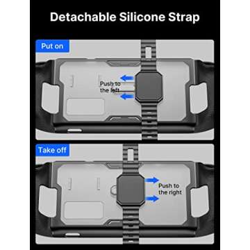 JSAUX PC0104 ModCase Compatible with Steam Deck, Steam Deck Case Comprehensive Protection Include Detachable Front Shell, Body Protective Shell, Metal Bracket and Strap - Basic Set
