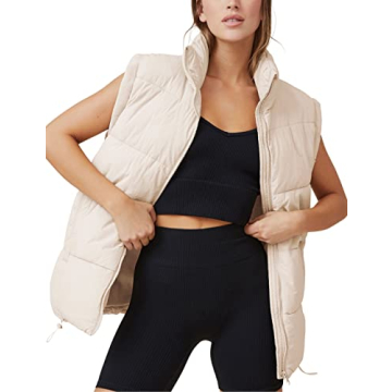 Stylish Athlisan Women's Zip Up Puffer Vest for Comfort
