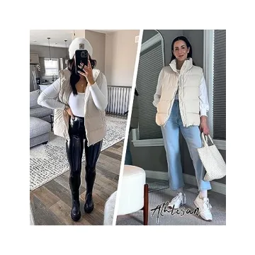 Stylish Athlisan Women's Zip Up Puffer Vest for Comfort