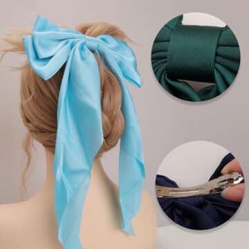 10 PCS Big Hair Bows for Women and Girls - Stylish Clips