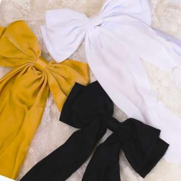 10 PCS Big Hair Bows for Women and Girls - Stylish Clips