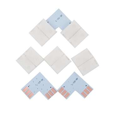 BTF-LIGHTING 10 Sets LED Strip 3PIN L Shape Connectors