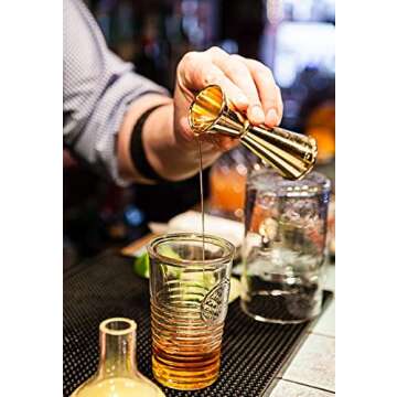 Bormioli Rocco Officina 1825 16 oz. Cooler Glass for Cold Drinks, Juices, and Cocktails, 4 Count (Pack of 1), Clear