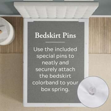 Bed Maker’s Never Lift Your Mattress Wrap Around Bed Skirt, Classic Style, Low Maintenance Wrinkle Resistant Fabric, Traditional 14 Inch Drop Length, King, Black