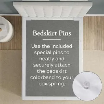 Bed Maker’s Never Lift Your Mattress Wrap Around Bed Skirt, Classic Style, Low Maintenance Wrinkle Resistant Fabric, Traditional 14 Inch Drop Length, King, Black