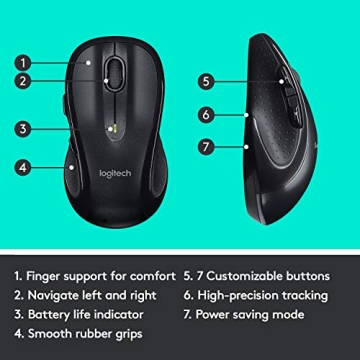 Logitech MK735 Wireless Keyboard & Mouse Combo for Comfort