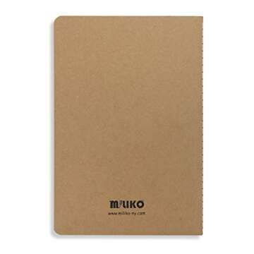 MILIKO A5 Kraft Paper Series A5 Softcover Notebooks/Journals/Diary Set-4 Items Per Pack(Dot)