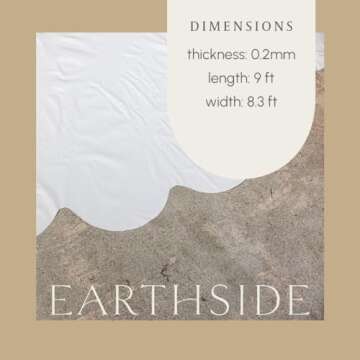 EarthsideFloorCoveringMarshmallow - Home Birth Essentials - Plastic Cover for Birthing Pool for Home Births (8.3 x 9) - Marshmallow - Home Birth Kit - PVC Plastic Pools - Home Birth Supplies