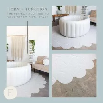 EarthsideFloorCoveringMarshmallow - Home Birth Essentials - Plastic Cover for Birthing Pool for Home Births (8.3 x 9) - Marshmallow - Home Birth Kit - PVC Plastic Pools - Home Birth Supplies