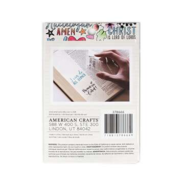 American Crafts 378666 Bible Journaling 6 Stamps Pray Lord Spiritual Scrapbook