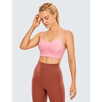 CRZ YOGA Y Back Women's Sports Bra - Comfort Meets Style for Low Impact Yoga