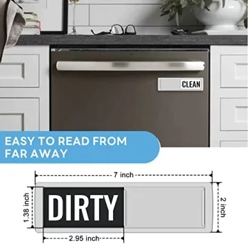 Stylish KitchenTour Dishwasher Magnet Clean Dirty Sign