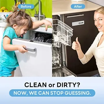 Stylish KitchenTour Dishwasher Magnet Clean Dirty Sign