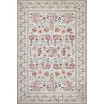 Loloi Rosa Collection Area Rug - Artistic Floral Design