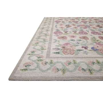Loloi Rosa Collection Area Rug - Artistic Floral Design