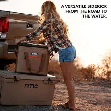 RTIC Soft Cooler 40 Can, Insulated Bag Portable Ice Chest Box for Lunch, Beach, Drink, Beverage, Travel, Camping, Picnic, Car, Trips, Floating Cooler Leak-Proof with Zipper, Deep Harbor