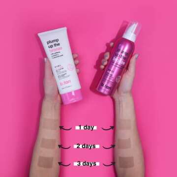 b.tan Dark Gradual Self Tanner Whip | Plump Up the Bronze - Daily Aerosol Foam to Build a Deep, Bronzed Everyday Glow, Enriched With Hyaluronic Acid + Guarana For Plump, Juicy Skin, 207ml