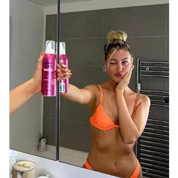 b.tan Dark Gradual Self Tanner Whip | Plump Up the Bronze - Daily Aerosol Foam to Build a Deep, Bronzed Everyday Glow, Enriched With Hyaluronic Acid + Guarana For Plump, Juicy Skin, 207ml