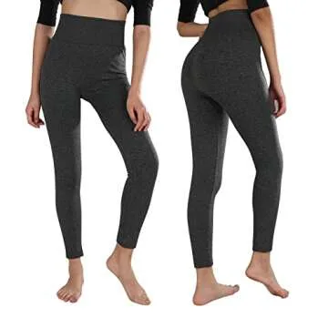 TRIUNION 3 Pack Fleece Lined Leggings Women High Waisted Thermal Winter Yoga Pants for Women Warm Wo...
